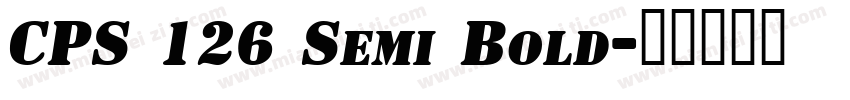 CPS 126 Semi Bold字体转换